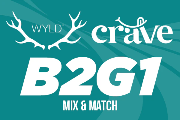 06/21/26: Crave & Wyld Mix & Match Buy 2 Get 1 