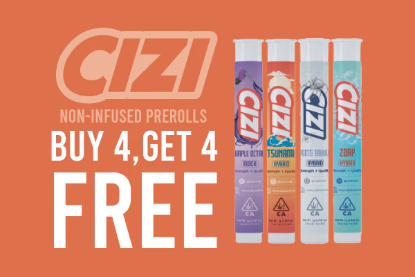 08/18/26: CIZI Non-Infused Prerolls Buy 4 Get 4