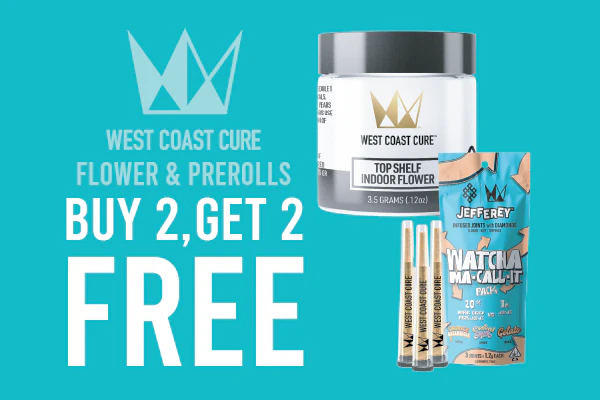 10/09/26: West Coast Cure Flower & Prerolls Buy 2 Get 2