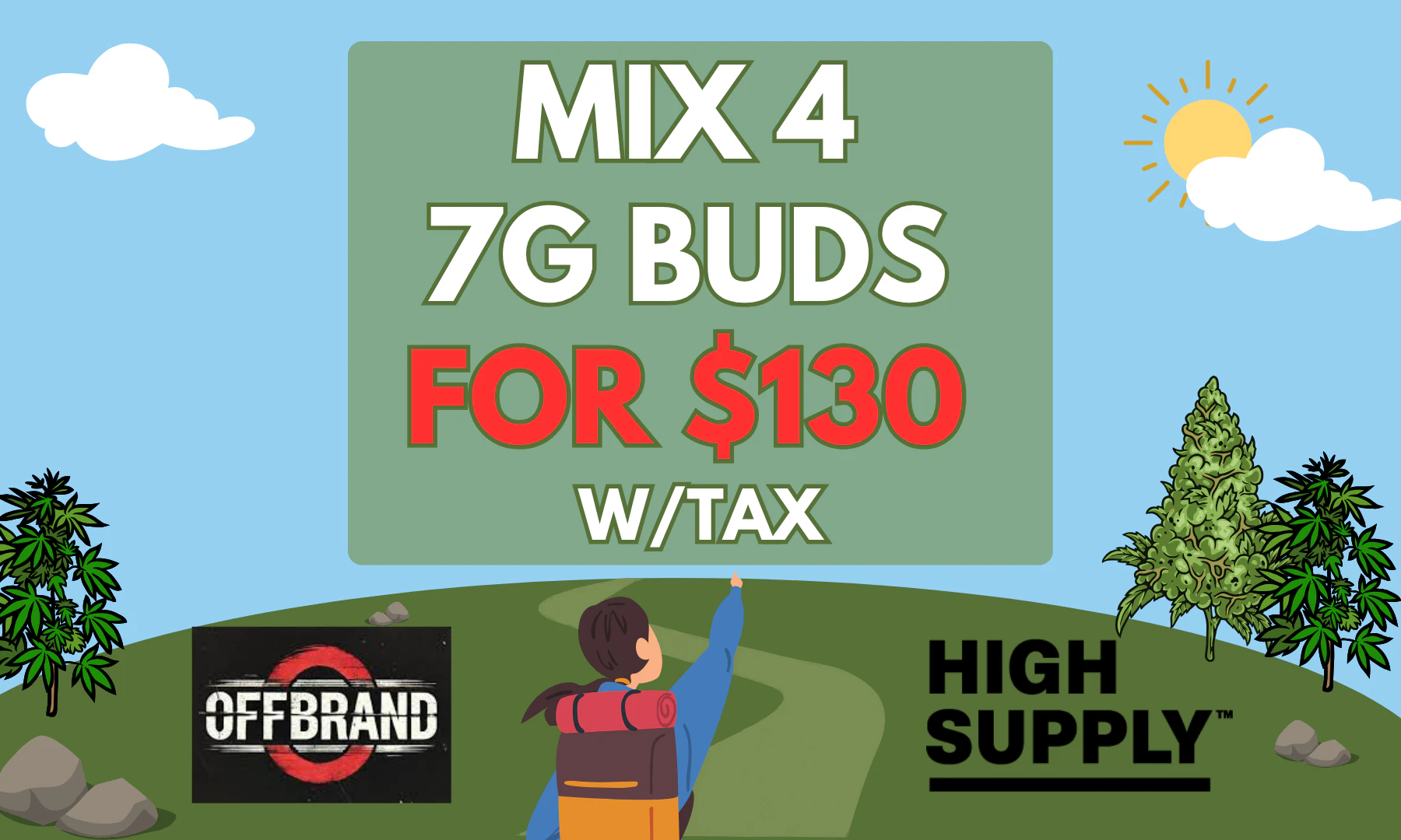 Ounces of buds for $130 w/tax