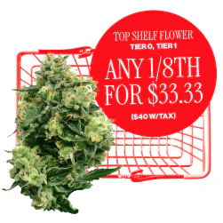 Top Shelf Flower (Tier 0 and Tier 1) - Eighths for $33.33
