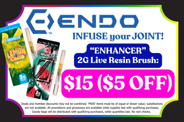 ENDO "Enhancer" 2G Live Resin Brush:  $15 ($5 OFF) 