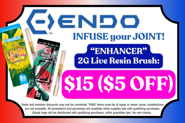 ENDO "Enhancer" 2G Live Resin Brush:  $15 ($5 OFF) 