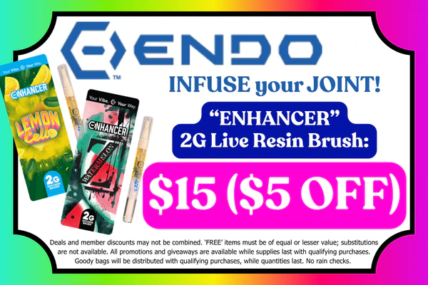 ENDO "Enhancer" 2G Live Resin Brush:  $15 ($5 OFF) 