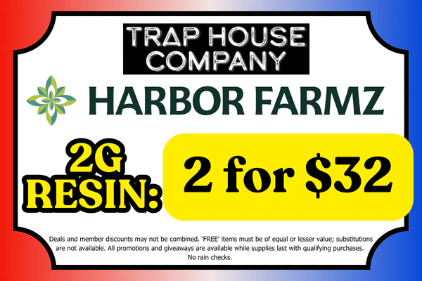 HARBOR FARMZ & TRAP HOUSE 2G Resin:  2 for $32