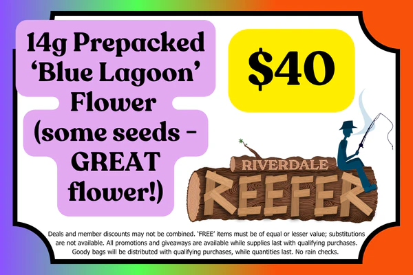 RIVERDALE REEFER 14g "Blue Lagoon" (some seeds - GREAT FLOWER) Flower:  $40