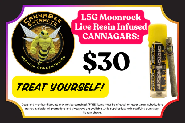 CANNABEE EXTRACTS Moonrock Live Resin 1.5g Cannagars:  $30 ($10 OFF)