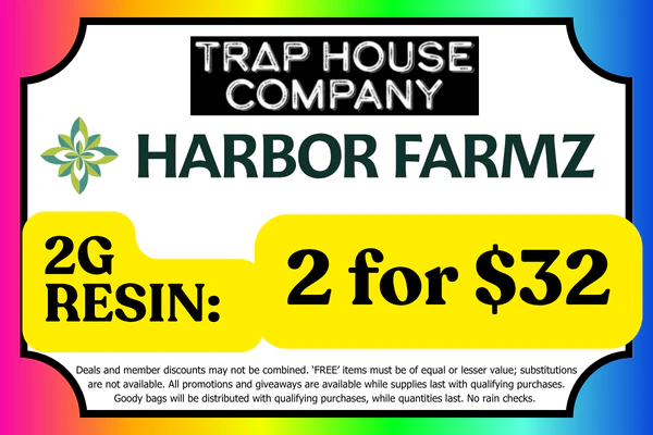 HARBOR FARMZ & TRAP HOUSE 2G Resin:  2 for $32