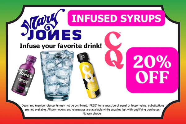 MARY JONES & CQ 200mg Syrups – Make your own drink!:  20% OFF