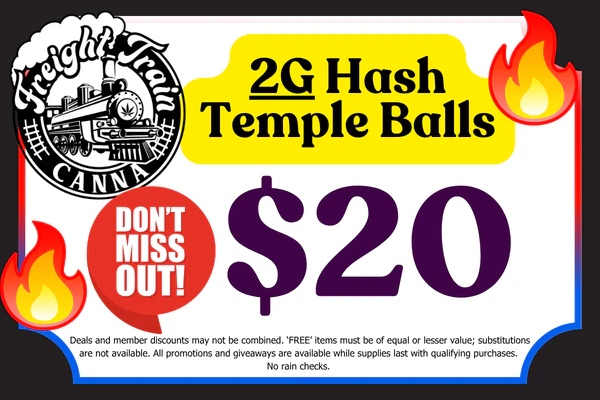 FREIGHT TRAIN CANNA 2g Temple Balls: $20