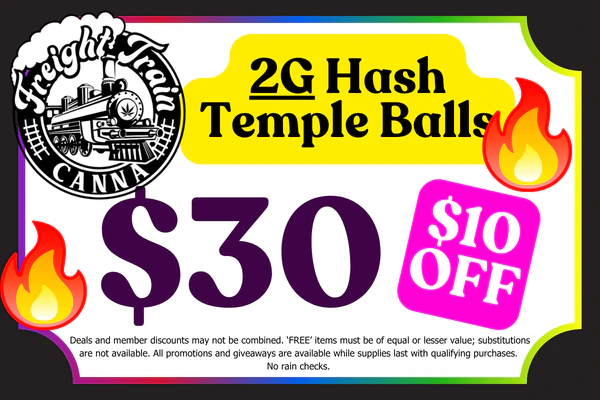 FREIGHT TRAIN CANNA 2g Temple Balls: $30 ($10 OFF)