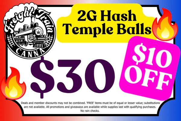 FREIGHT TRAIN CANNA 2g Temple Balls: $30 ($10 OFF)