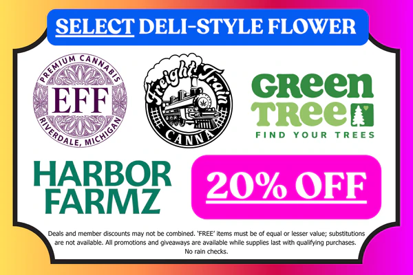 EFF!, FREIGHT TRAIN CANNA, GREEN TREE & HARBOR FARMZ Bulk Flower: 20% OFF