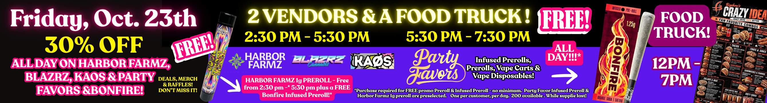 Vendor Day at Fire Island with Harbor Farmz & Party Favors at FIRE ISLAND, Oct. 23