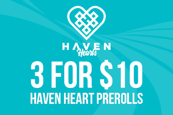 04/01/26 - 04/30/26: Haven Heart Prerolls 3 for $10