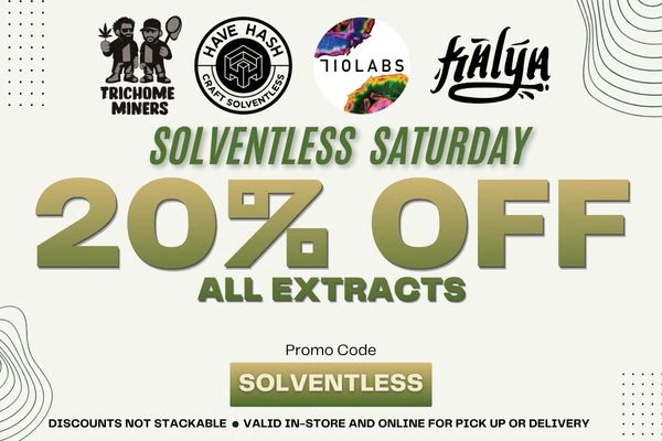 SOLVENTLESS DEAL - 20% OFF - SATURDAY