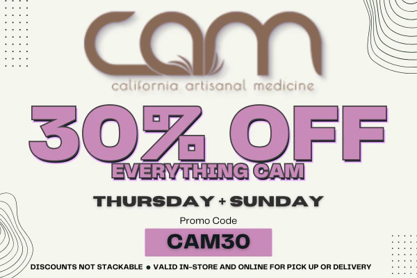 CAM DEAL - 30% OFF - THURS + SUN