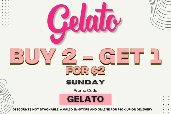 GELATO DEAL - BUY 2 GET 1 - SUNDAY