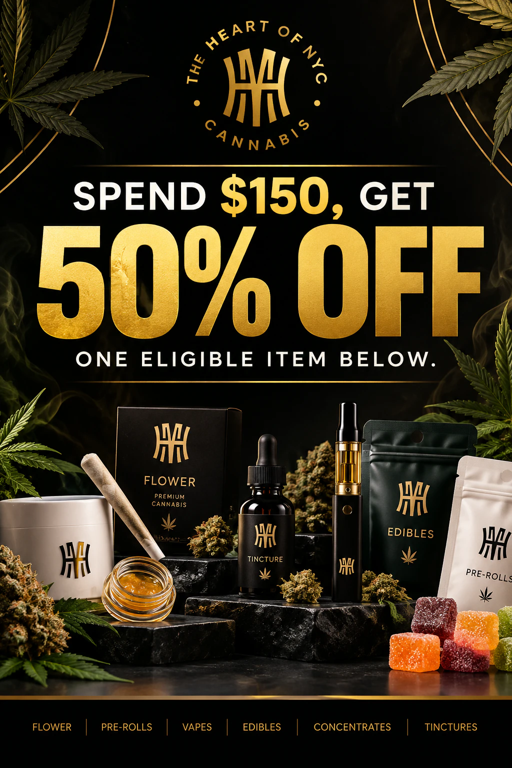 Spend $150, Get 50% Off Select Items