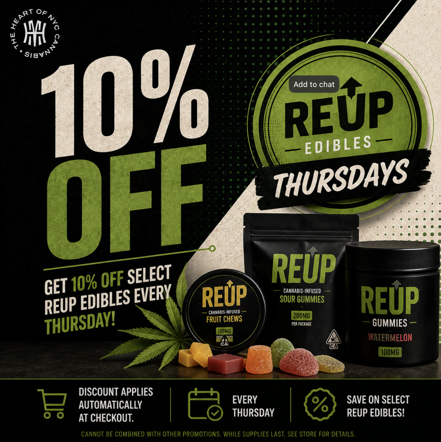 10% Off ReUp Edibles Thursdays