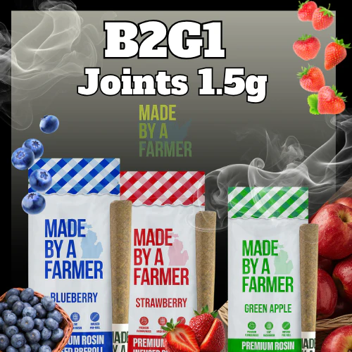 B2G1 Made By A Farmer Rosin Infused Prerolls 1.5g