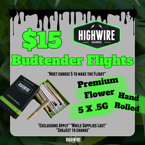$15 Budtender Flight Prerolls (5x.5g)