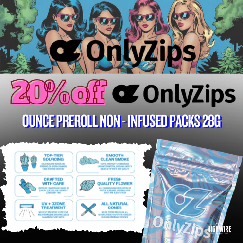 20% Off Only Zips Ounce Preroll pack 28g