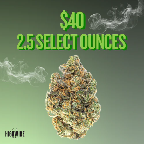 $40 - 2.5 Oz's Full Bud