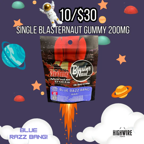 10/$30 Monster Extracts BlasterNauts Single Gummy 200mg