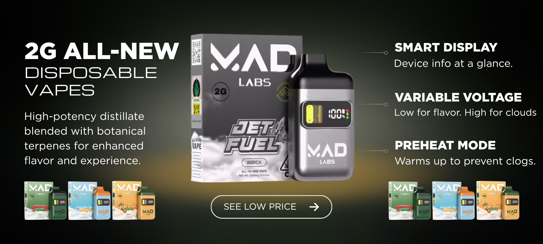 2g Mad Labs ready to use vapes