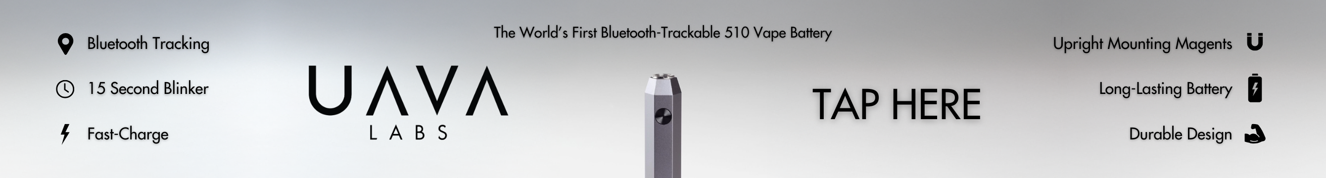 The UAVA - The World's First Bluetooth-Trackable 510 Vape Battery