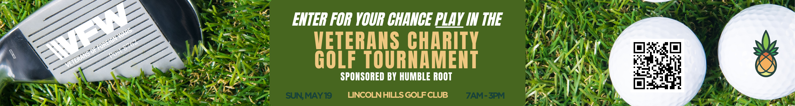 Enter for your chance to play in the Veterans Charity Golf Tournament