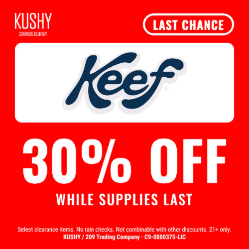 LAST CHANCE: KEEF 30% OFF