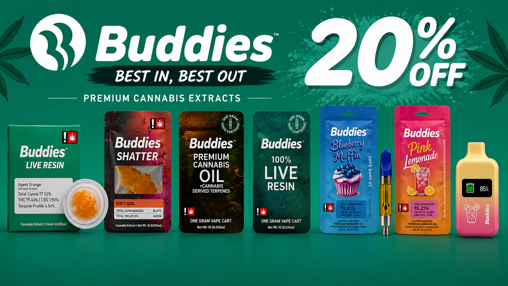 Buddies 20% Off