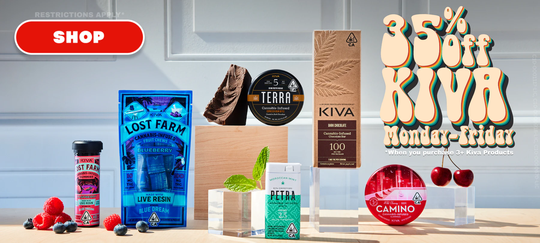 Kiva 35% Off When You Buy 3 or More! All Brands!