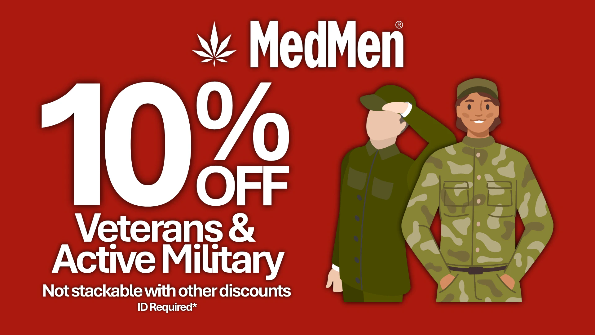 10% Off Veterans Discount