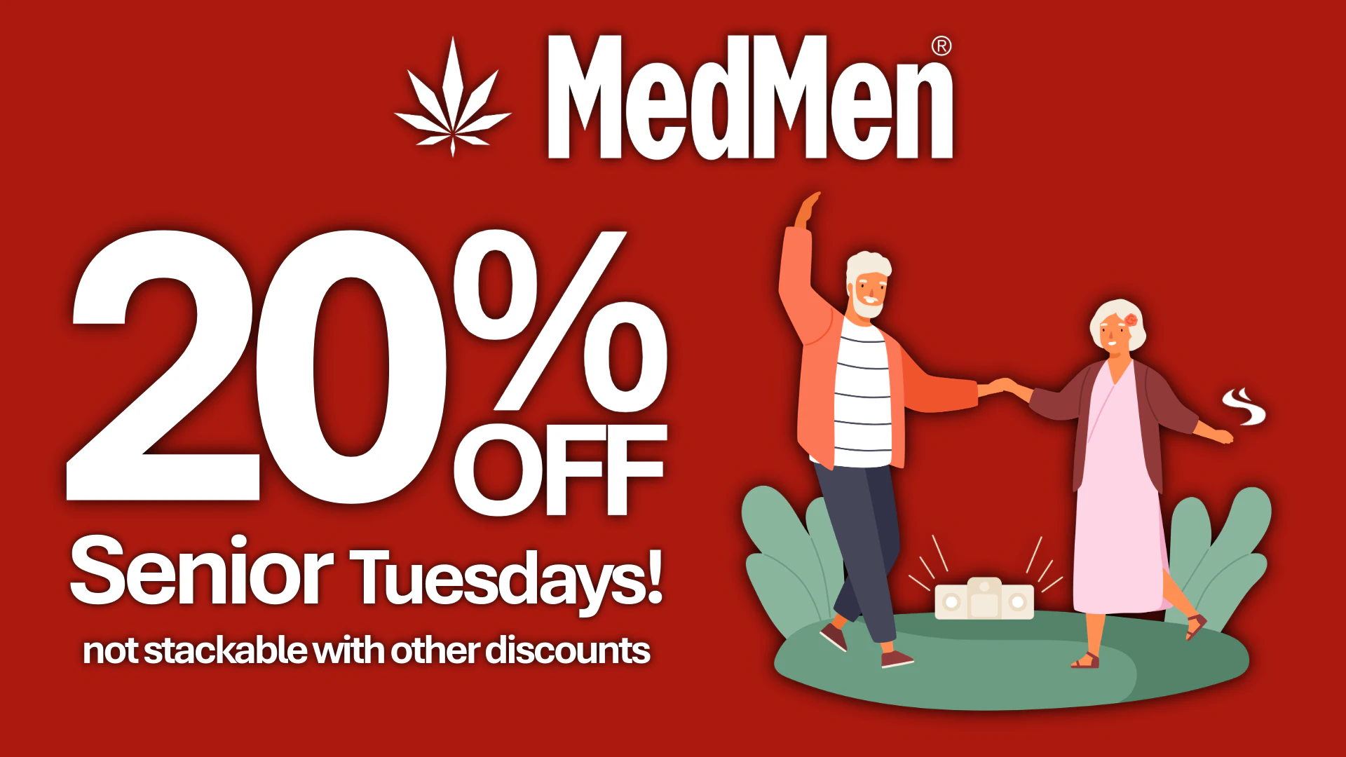 Senior's Tuesday 20% Off!