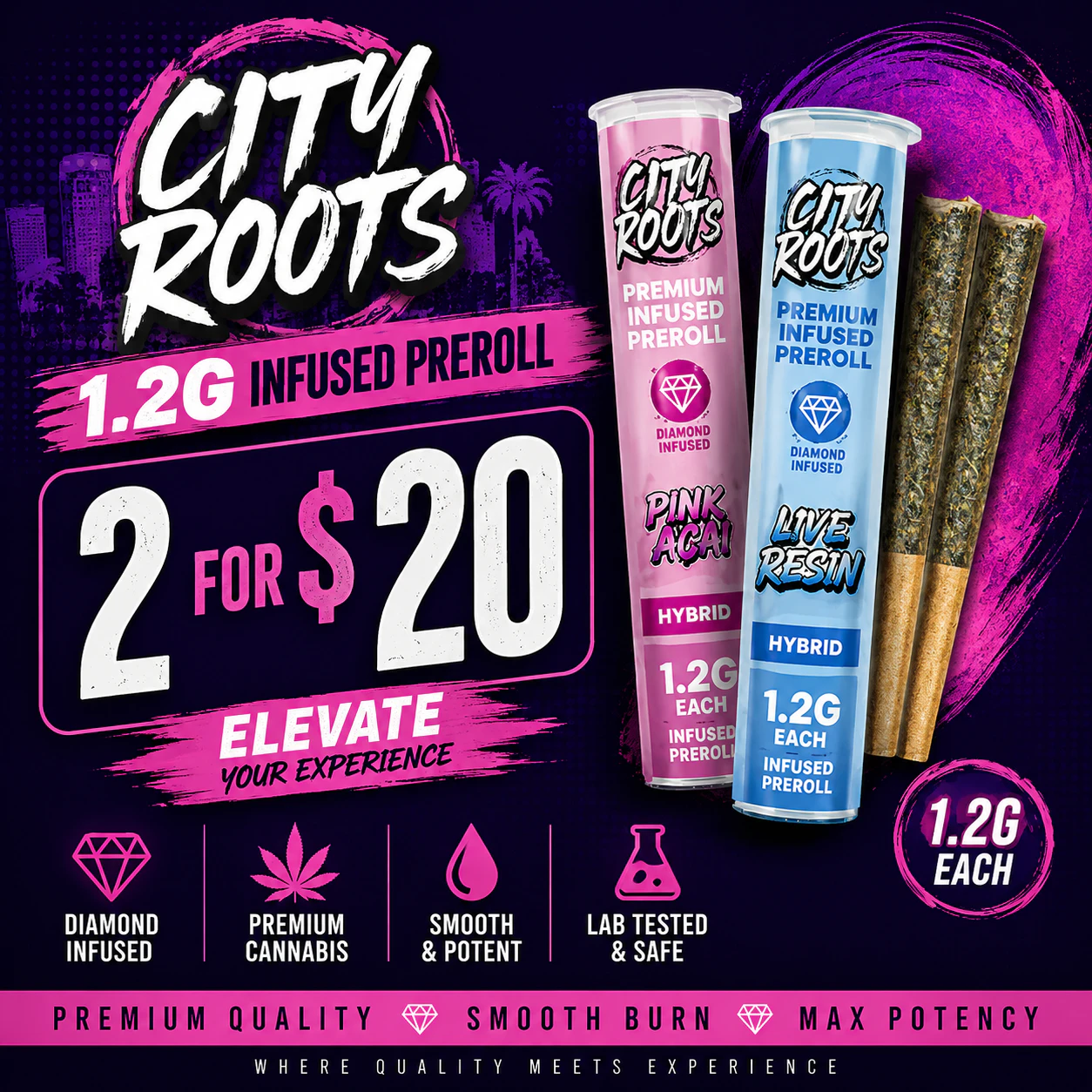 City Roots 2pks - 2 for $20