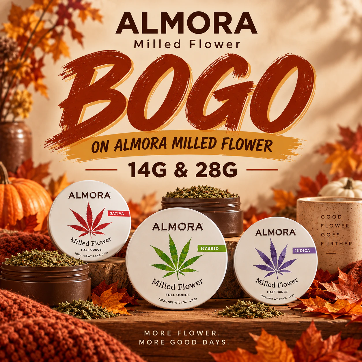 Almora Milled Flower BOGO