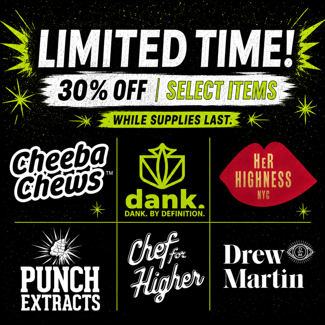 30% Off Select Items