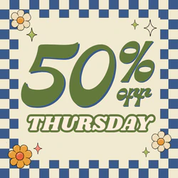 50% off Thursday