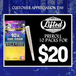 Lifted NW Pre-Roll 10 Packs - $16.67 ($20 After Tax)