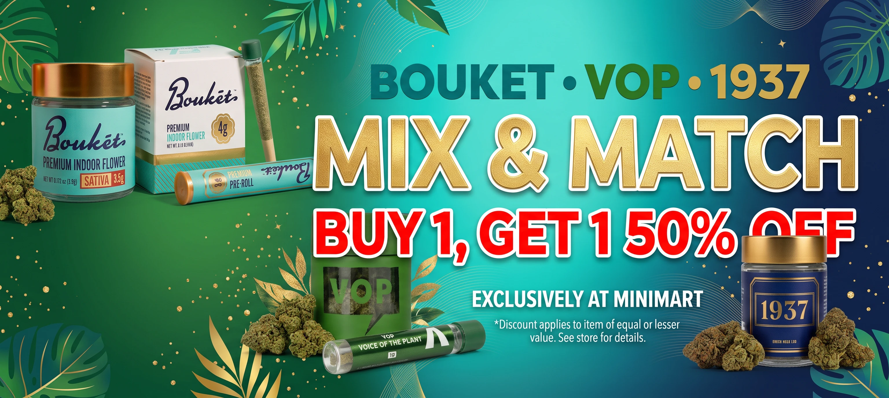 Bouket, VOP & 1937 Mix & Match: Buy 1, Get 1 50% Off