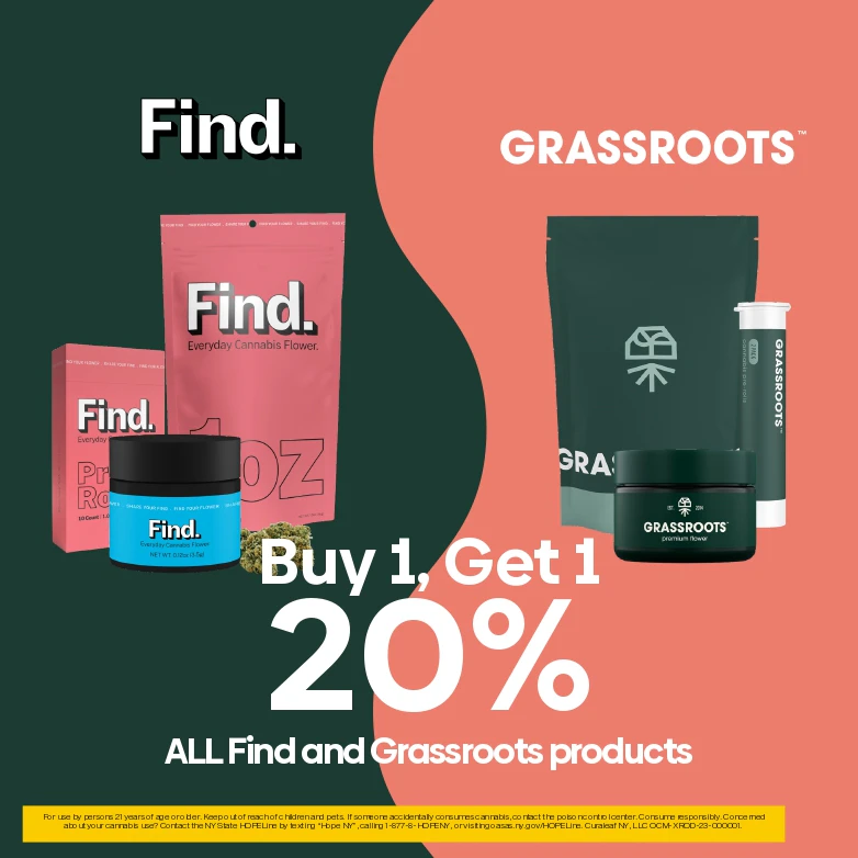 Find & Grassroots | B1G1 20% off