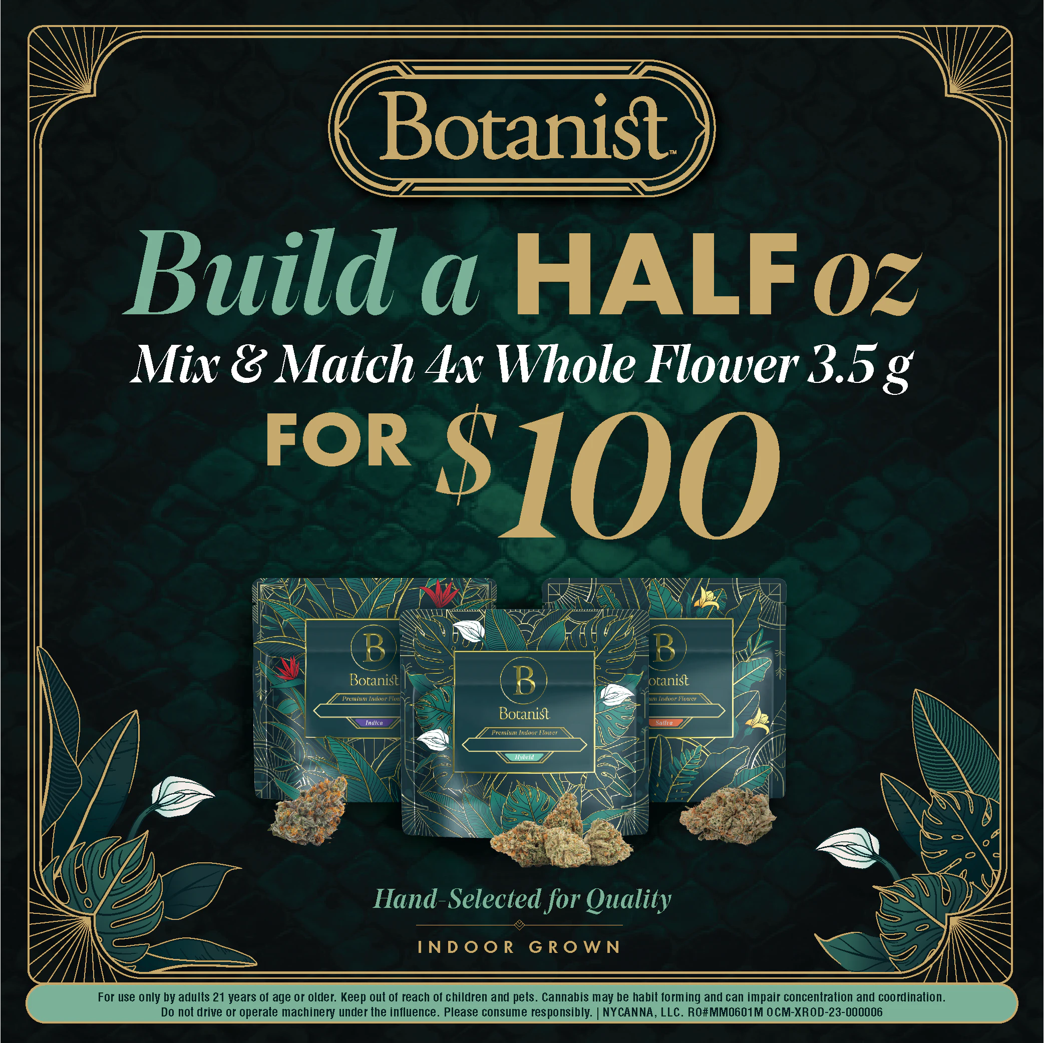 The Botanist | BYO Half Ounce for $100