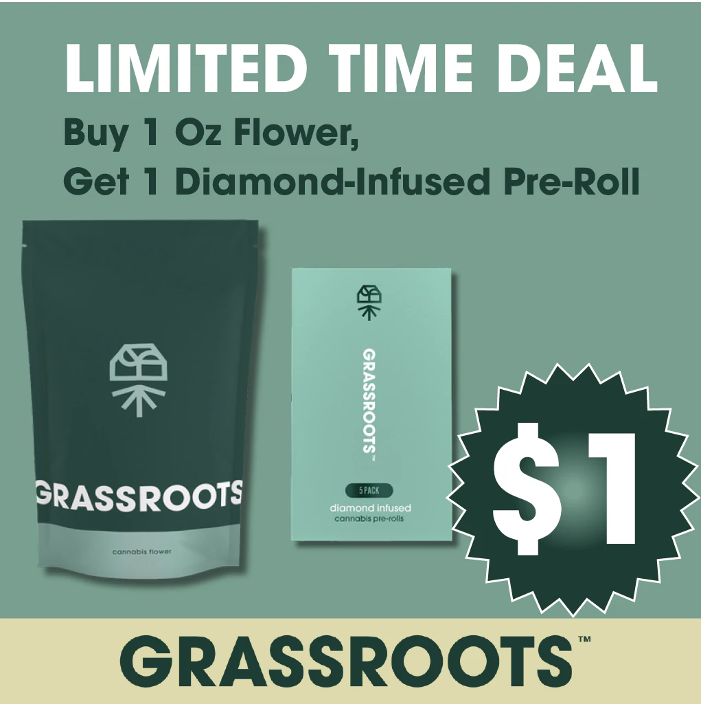 Grassroots | Buy (1) Ounce Get (1) Diamond Infused PR for $1