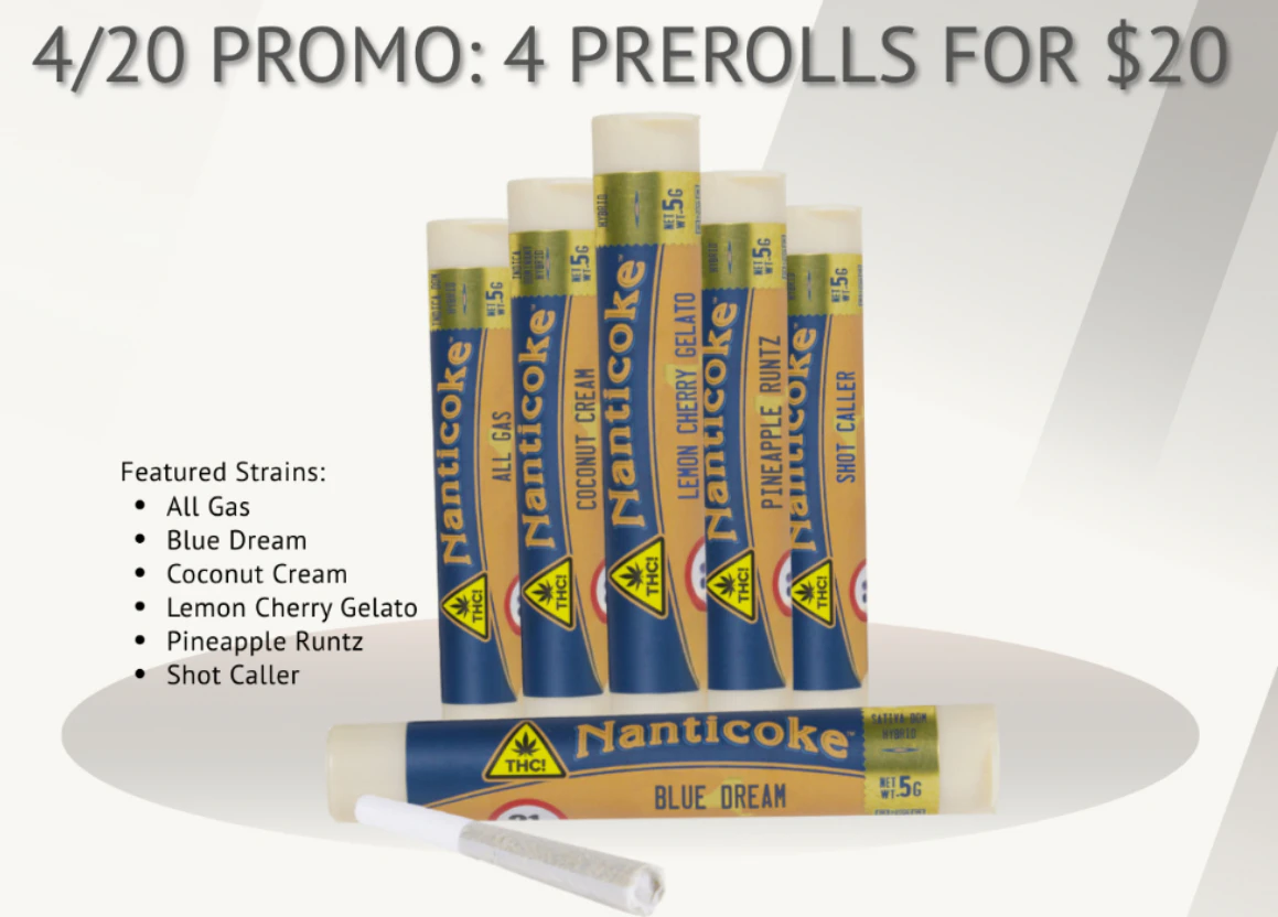 Nantcoke 4 Prerolls for $20